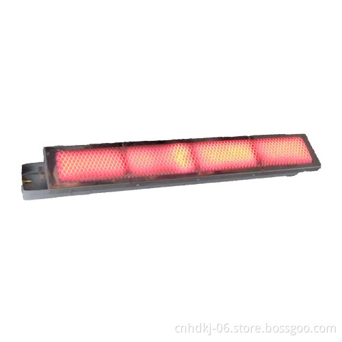 gas bbq infrared burner assembly for searing and rotisserie cooking